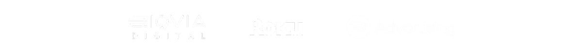 IQVIA DIgital, Roku, Spotify Advertising logos